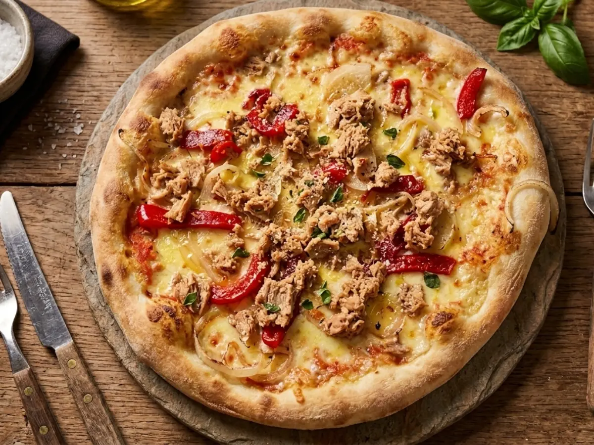 Pizza de atún