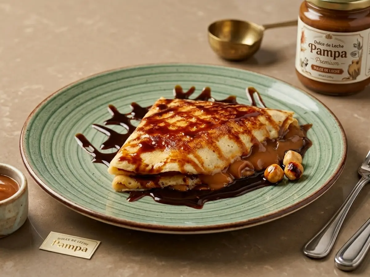 Panqueque con dulce de leche